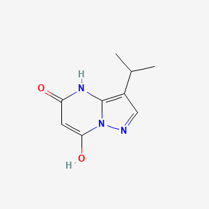 3-isopropylpyrazolo[1,5-a]pyrimidine-5,7-diol structure, CAS 771510-25-9