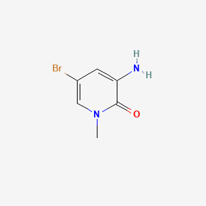 3-AMINO-5-BROMO-1-METHYLPYRIDIN-2(1H)-ONE structure, CAS 910543-72-5