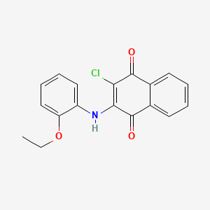 2-(2-ethoxyphenylamino)-3-chloronaphthalene-1,4-dione structure, CAS 64505-77-7