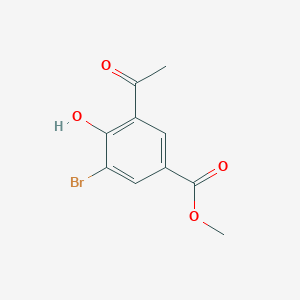 Methyl 3-acetyl-5-broMo-4-hydroxybenzoate structure, CAS 160753-84-4