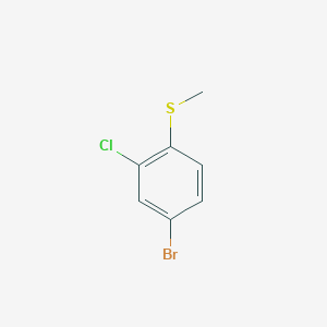 1-Bromo-3-chloro-4-(methylthio)benzene structure, CAS 101084-82-6