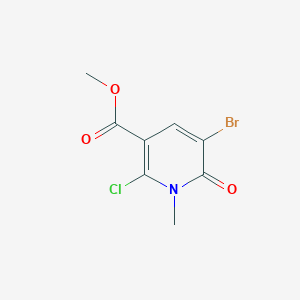 Methyl 5-broMo-2-chloro-1,6-dihydro-1-Methyl-6-oxopyridine-3-carboxylate structure, CAS 869357-63-1
