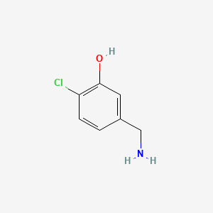 Phenol, 5-(aminomethyl)-2-chloro- structure, CAS 943816-63-5