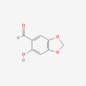 2-Hydroxy-4,5-methylenedioxybenzaldehyde structure, CAS 4720-68-7