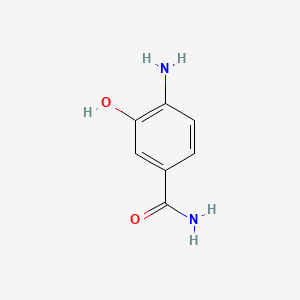 Benzamide, 4-amino-3-hydroxy- (9CI) structure, CAS 146224-62-6