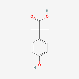 4-hydroxy-.alpha.,.alpha.-dimethyl-Benzeneacetic acid structure, CAS 29913-51-7