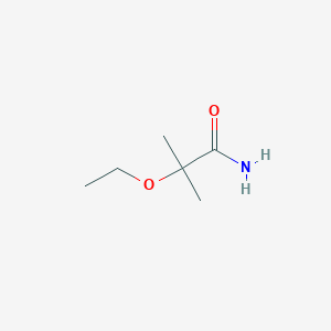 2-ethoxy-2-methylpropanamide structure, CAS 1628184-71-3