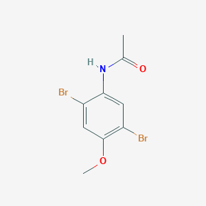 N-(2,5-dibromo-4-methoxyphenyl)acetamide structure, CAS 129319-11-5