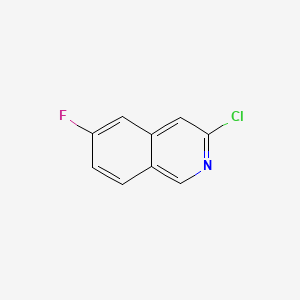 -Chloro-6-fluoro-isoquinoline structure, CAS 1041423-28-2