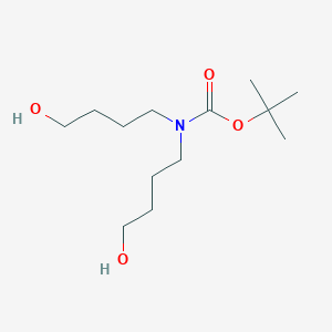 tert-butyl bis(4-hydroxybutyl)carbamate structure, CAS 1056441-60-1