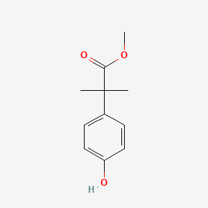 methyl 2-(4-hydroxyphenyl)-2-methylpropanoate structure, CAS 123342-40-5