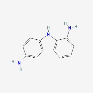 9H-carbazole-1,6-diamine structure, CAS 91396-84-8