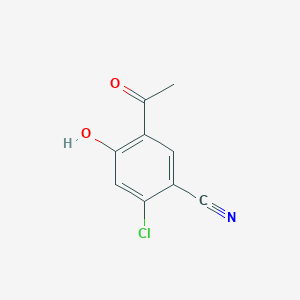 5-Acetyl-2-chloro-4-hydroxybenzonitrile structure, CAS 115651-31-5
