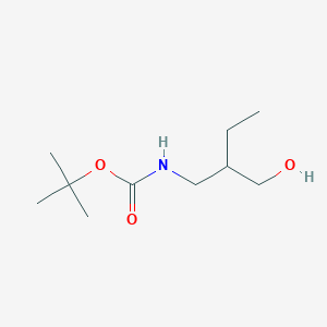 tert-butyl 2-(hydroxymethyl)butylcarbamate structure, CAS 1335139-43-9
