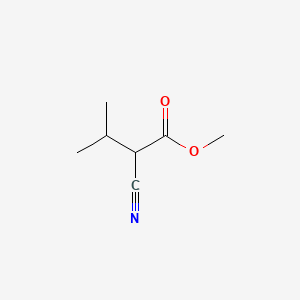 2-Cyano-3-methylbutanoic acid methyl ester structure, CAS 52752-25-7