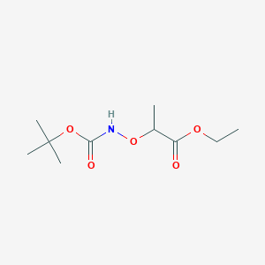 ethyl 2-(tert-butoxycarbonylaminooxy)propanoate structure, CAS 1268260-84-9