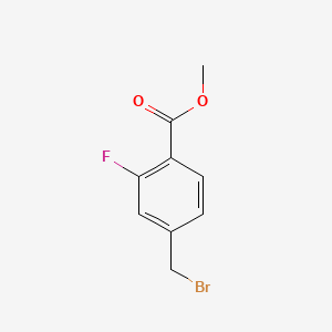 methyl 4-(bromomethyl)-2-fluorobenzoate structure, CAS 85070-57-1