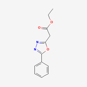 ethyl 2-(5-phenyl-1,3,4-oxadiazol-2-yl)acetate structure, CAS 4882-92-2