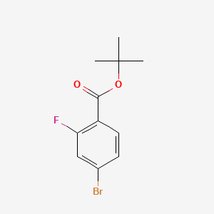 tert-Butyl 2-bromo-4-fluorobenzoate structure, CAS 889858-12-2