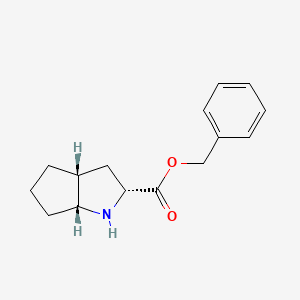 (R,R,R)-2-AZABICYCLO[3.3.0]OCTANE-3-CARBOXYLIC ACID, BENZYL ESTER structure, CAS 129101-19-5