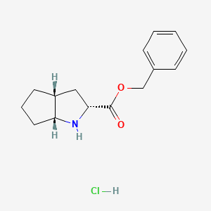 (R,R,R)-2-Azabicyclo[3.3.0]octane-3-carboxylic Acid Benzyl Ester Hydrochloride Salt structure, CAS 138877-09-5