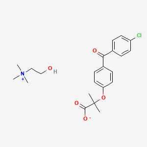 Choline Fenofibrate structure, CAS 856676-23-8
