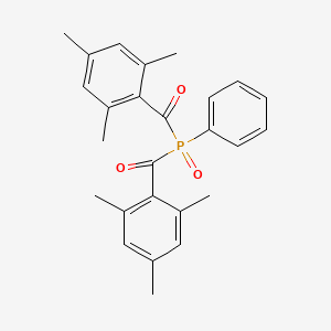 Phenylbis(2,4,6-trimethylbenzoyl)phosphine oxide structure, CAS 162881-26-7