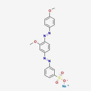 sodium 3-[[3-methoxy-4-[(4-methoxyphenyl)azo]phenyl]azo]benzenesulphonate structure, CAS 63405-85-6