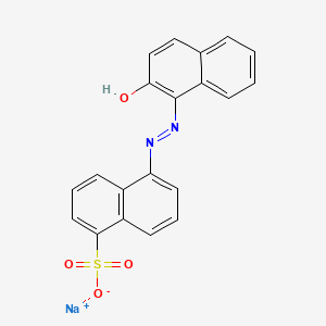 sodium 5-[(2-hydroxynaphthyl)azo]naphthalenesulphonate structure, CAS 5850-93-1