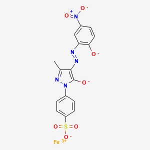 [4-[4,5-dihydro-4-[(2-hydroxy-5-nitrophenyl)azo]-3-methyl-5-oxo-1H-pyrazol-1-yl]benzenesulphonato(3-)]iron structure, CAS 72479-34-6