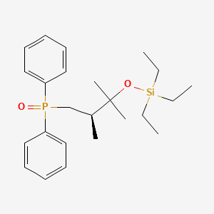 Phosphine oxide, [(2R)-2,3-diMethyl-3-[(triethylsilyl)oxy]butyl]diphenyl- structure, CAS 1227926-70-6