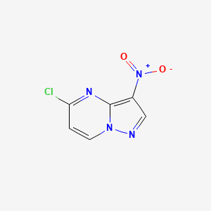 5-Chloro-3-nitropyrazolo[1,5-a]pyriMidine structure, CAS 1363380-51-1