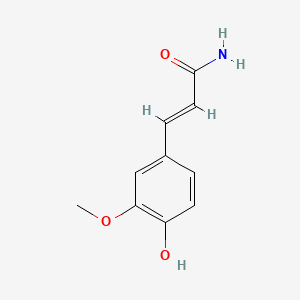 4-HYDROXY-3-METHOXYCINNAMIDE structure, CAS 19272-90-3