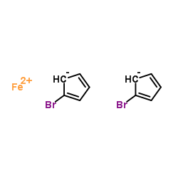 1,1'-DIBROMOFERROCENE structure, CAS 1293-65-8