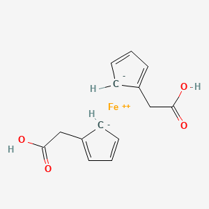 ferrocene-1,1'-diacetic acid structure, CAS 32681-19-9