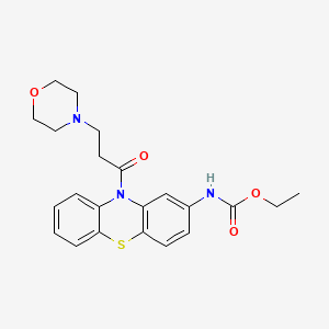 CARBAMIC ACID, [10-[3-(4-MORPHOLINYL)-1-OXOPROPYL]-10H-PHENOTHIAZIN-2-YL]-, ETHYL ESTER structure, CAS 31883-05-3