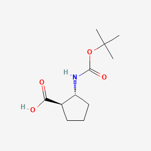 (1S,2R)-Boc-2-amino-1-cyclopentanecarboxylic acid structure, CAS 245115-25-7