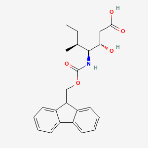 FMOC-(3S,4S, 5S)-4-AMINO-3-HYDROXY-5-METHYL HEPTANOIC ACID structure, CAS 215190-17-3