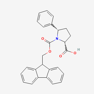 (2R,5S)-FMOC-5-PHENYL-PYRROLIDINE-2-CARBOXYLIC ACID structure, CAS 269078-69-5