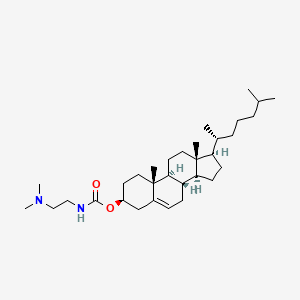 3â[N-(N'',N''-Dimethylaminoethane)-carbamoyl]cholesterol structure, CAS 137056-72-5