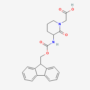 1-Piperidineaceticacid,3-[[(9H-fluoren-9-ylmethoxy)carbonyl]amino]-2-oxo-(9CI) structure, CAS 209163-25-7