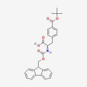 FMOC-P-CARBOXY-PHE(OTBU)-OH structure, CAS 183070-44-2