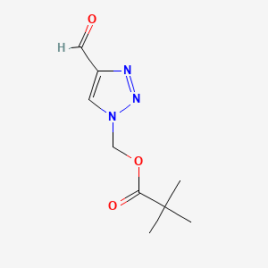 (4-formyl-1H-[1,2,3]-triazol-1-yl)methyl pivalate structure, CAS 1423037-50-6