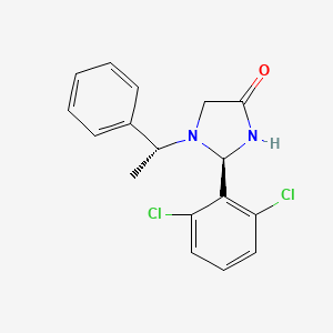 (R)-2-(2,6-dichlorophenyl)-1-((R)-1-phenylethyl)imidazolidin-4-one structure, CAS 1149765-13-8