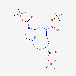 1,4,7-tris-Boc-1,4,7,10-tetraaza-cyclododecane structure, CAS 175854-39-4