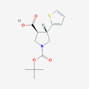 Boc-trans-DL-b-pro-4-(2-thienyl)-OH structure, CAS 959581-75-0