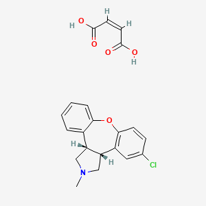 cis-5-chloro-2,3,3a,12b-tetrahydro-2-methyl-1H-dibenz[2,3:6,7]oxepino[4,5-c]pyrrole maleate structure, CAS 85650-55-1