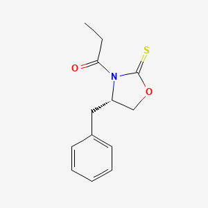 (S)-4-Benzyl-3-propionyl-1,3-oxazolidine-2-thione structure, CAS 145588-95-0