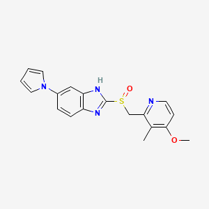 2-[(4-methoxy-3-methyl-pyridin-2-yl)methylsulfinyl]-5-pyrrol-1-yl-3H-benzoimidazole structure, CAS 172152-36-2