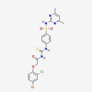 2-(4-broMo-2-chlorophenoxy)-N-(4-(N-(4,6-diMethylpyriMidin-2-yl)sulfaMoyl)phenylcarbaMothioyl)acetaMide structure, CAS 587841-73-4